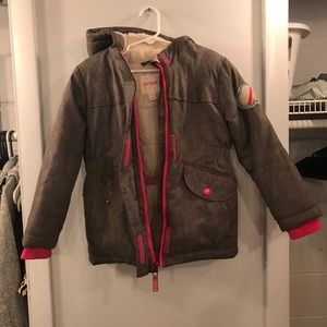 Gray Pink Winter Coat Girl Cat & Jack Sz 5T